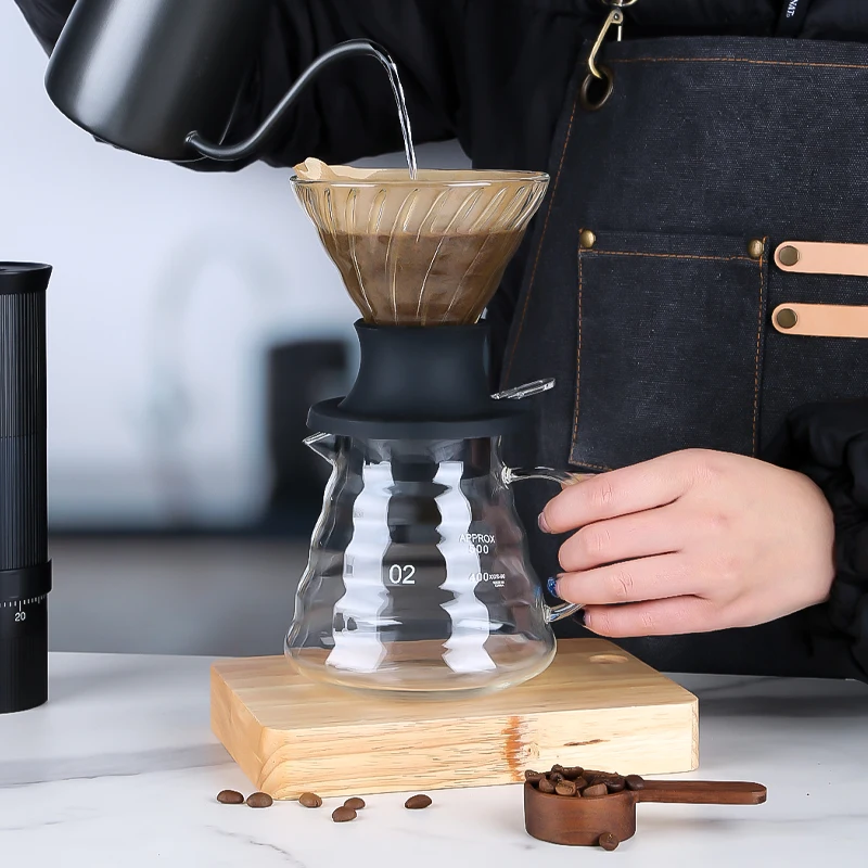 مقطر قهوة زجاجي احترافي بتقنية التقطير والغمر، كوب...