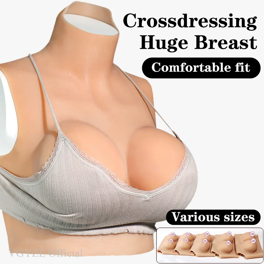 Realistic Silicone Breast Forms for Crossdresser Transgender-Fake Boobs Chest Enhancer Prothesis in Discreet Packaging