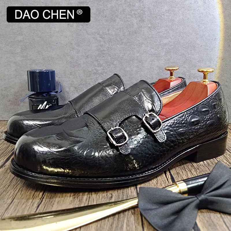 BRAND LEATHER BROWN BLACK SLIP ON SNAKE PRINT MEN'S CASUAL SHOES WEDDING OFFICE BANQUET casual loafers men_voghion.com