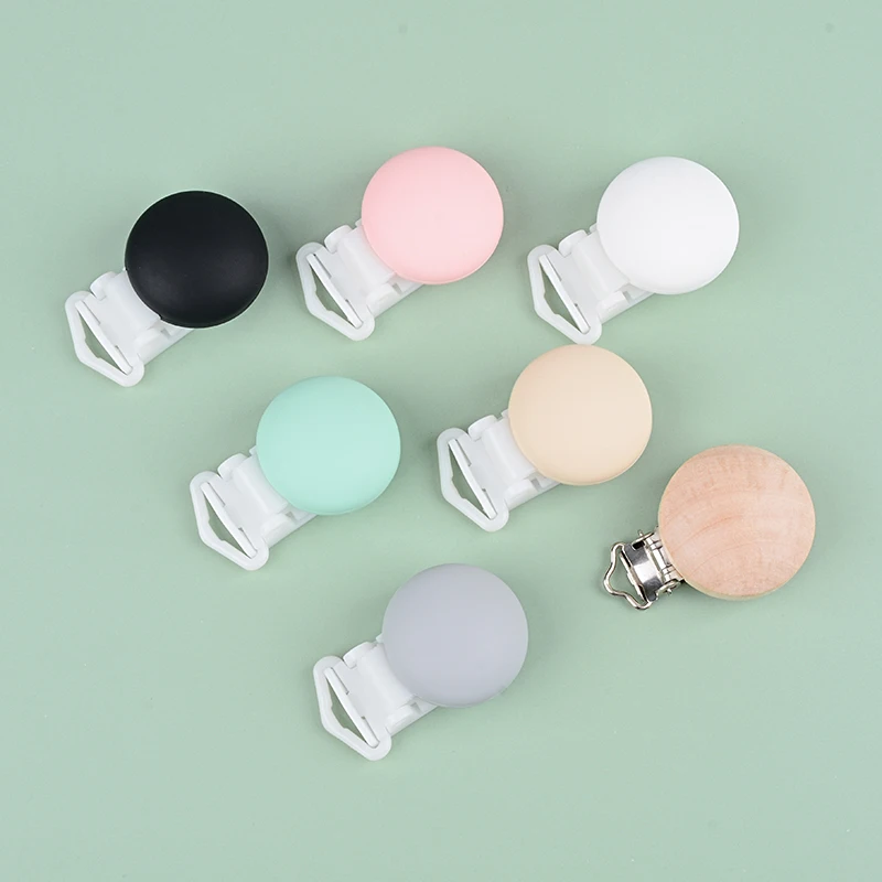 Baby Wooden Pacifier Clip Making DIY Silicone Beads Pacifiers Chain Accessory Infant Soother Clasps 5pcs/lot pacifier clip,pacifier chain,silicone beads jewelry accessories