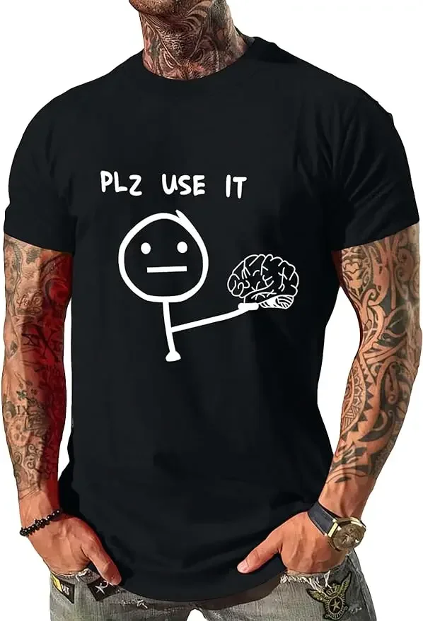 

Men's Graphic Tees Letter Cartoon Print Short Sleeve T Shirt Summer Tops