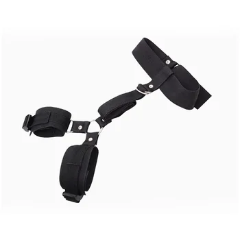 BDSM Adult Games Erotic Female Couples Erotic Supplies Slave Neck Handcuffs Nylon Bondage Harness Collar Fetish Sex Toys 6