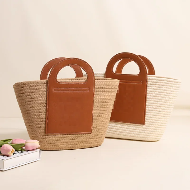 

Винтажная тканая сумка через плечо с хлопковой нитью