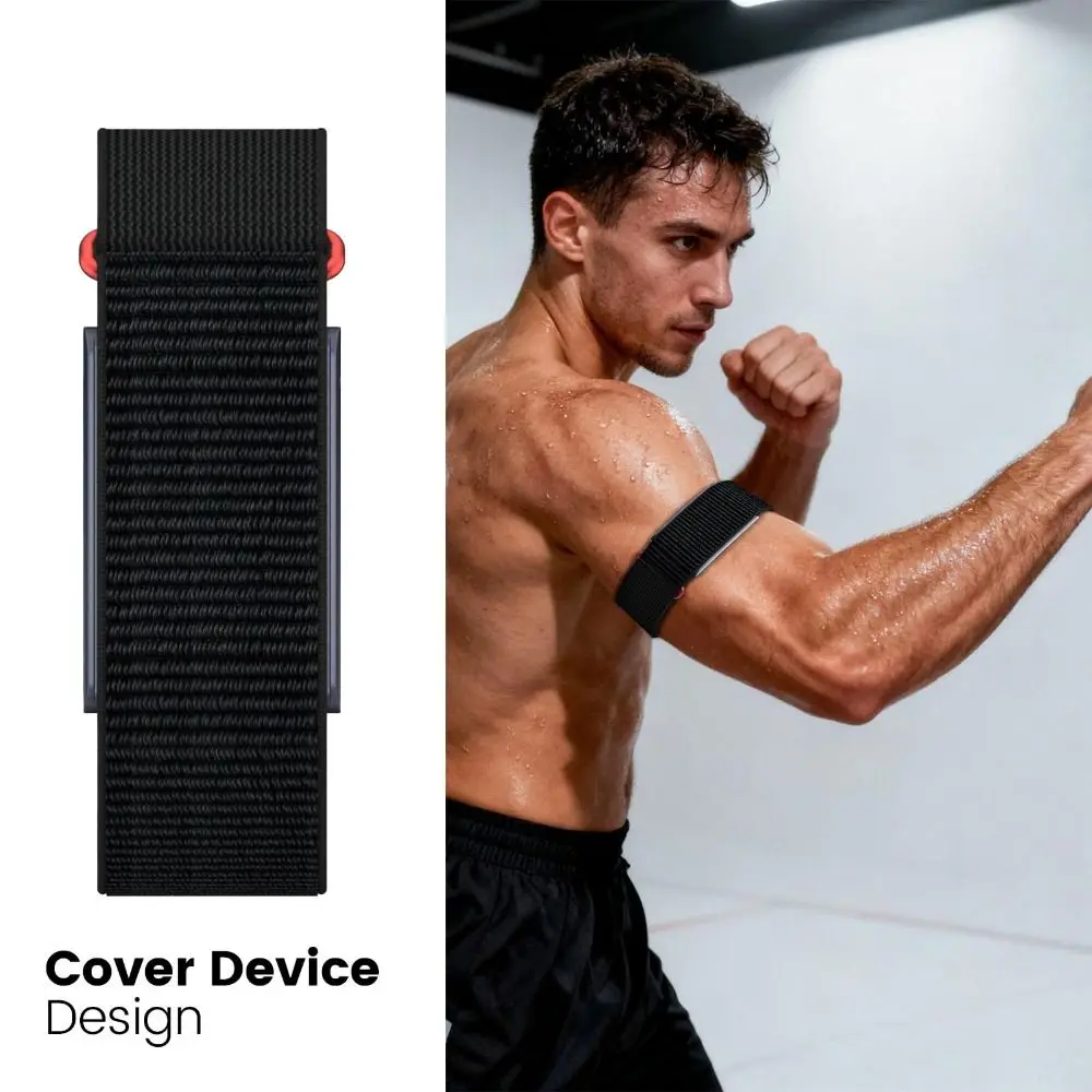 Enhanced Nylon Sport Band - Adjustable Breathable Fitness Tracker Strap with Loop Design