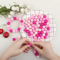 20pcs 15mm Baby Round Silicone Beads Food Grade DIY Teethers Toys Nipple Holder Pacifier Chain BPA Free Silicone Teething Beads 3