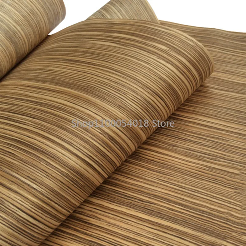 

Technical Zebrawood Zebraho Wood Veneer Engineering Veneer E.V. Straight Grain Striped Q/C 55x250cm 0.2 - 0.35mm