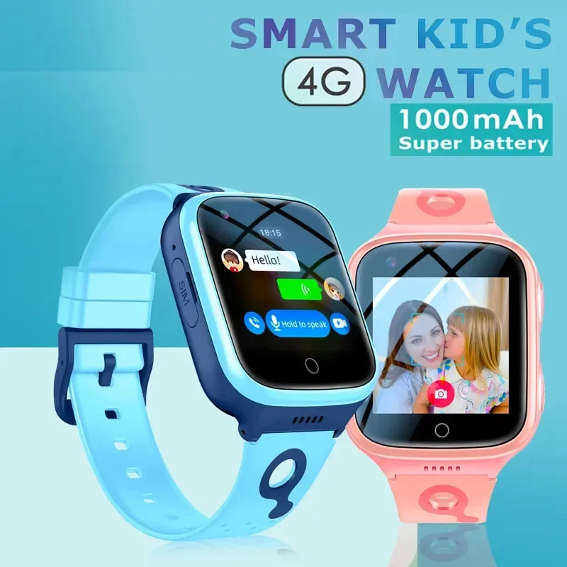 

K9 4G Kids Watch with 1000Mah Battery Video Call Phone Watch GPS Wifi Location SOS Call Back Monitor Smart Watch Children Gifts