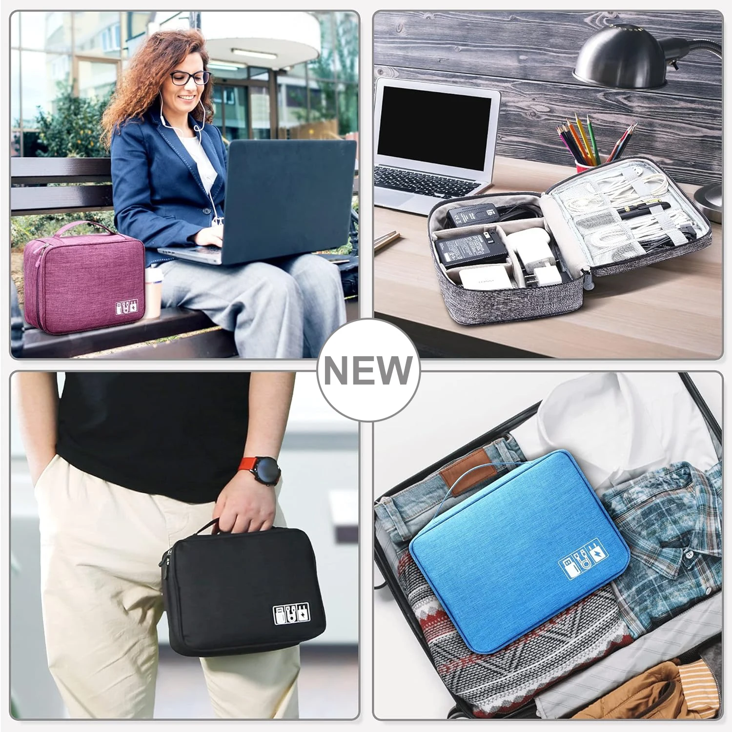 Electronics organizer bag digital product organizer bag Portable digital storage bag USB gadget waterproof cable organizer pouch electronics devices accessories digitals pack supplies