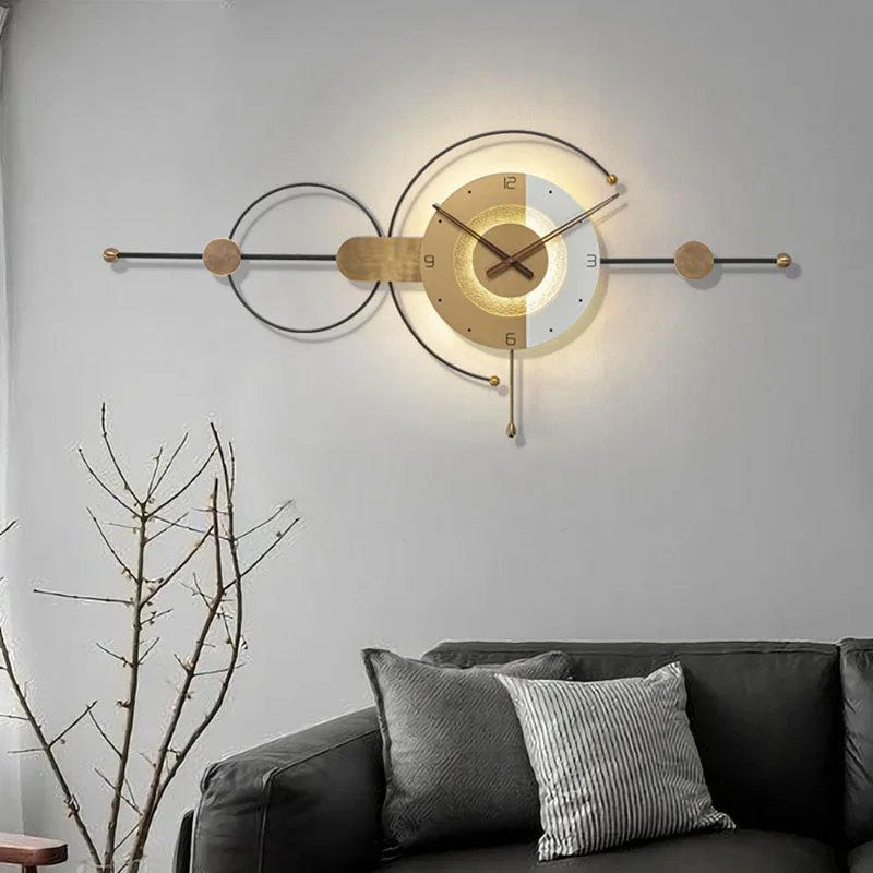

Bedroom Hanging Wall Clocks Free Shipping Big Size Metal Modern Stylish Hall Wall Clock Unusual Silent Horloge Murale Decorative