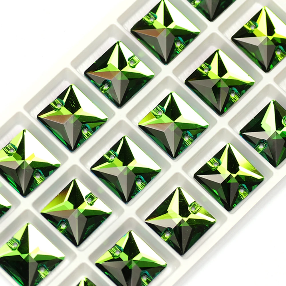 YANRUO 3240 Quadratische aufnähbare Strasssteine, Glassteine mit flacher Rückseite zum Aufnähen, Glassteine für DIY-Näharbeiten – Detail 15