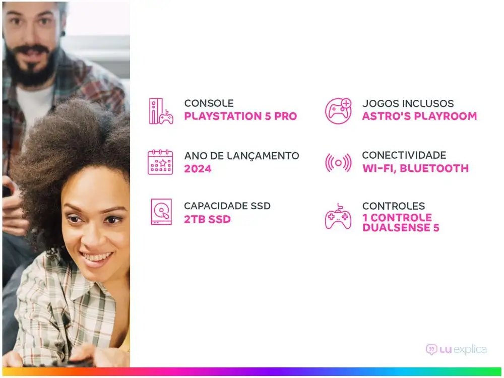 PlayStation 5 Pro 2024 2TB 1 Controle Branco Sony 2