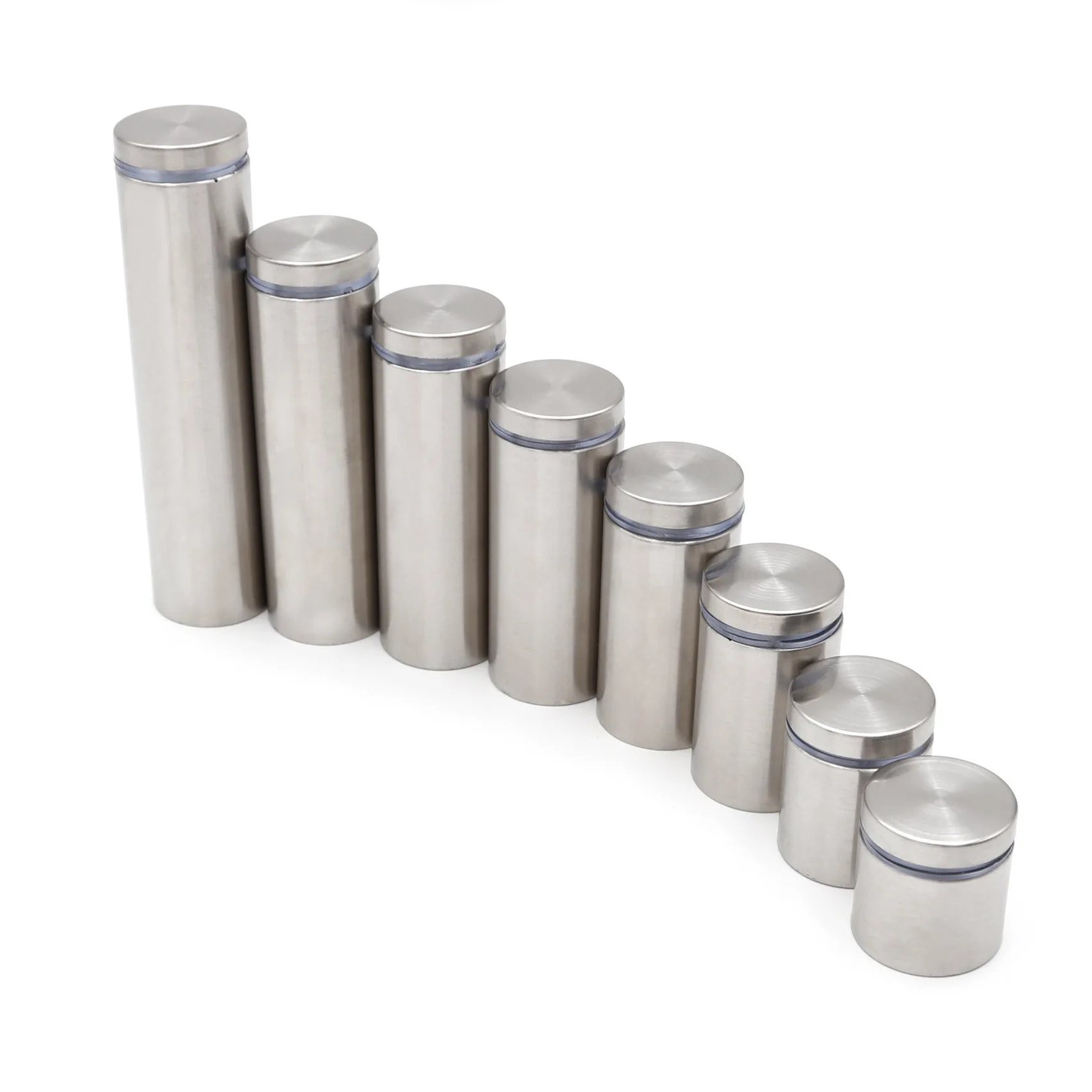 อะคริลิคแก้วตัวยึด 12/16/19 มม.สแตนเลสสตีลขาตั้งหมุดหมุดบอร์ดบิลบอร์ดยึดสกรูฮาร์ดแวร์ 20/40/50PCS 1