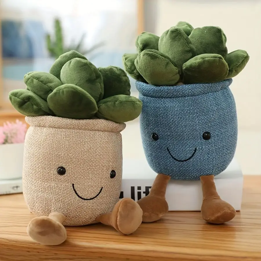 어린이용 부드러운 시뮬레이션 화분에 심은 식물 봉제 장난감, 튤립 화분에 심은 식물 장식, 책상 및 창문 장식