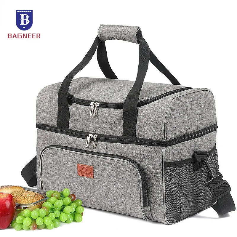 30L Insulated Cooler Bag Food Drink Thermal Picnic Lunch Bag Leakproof