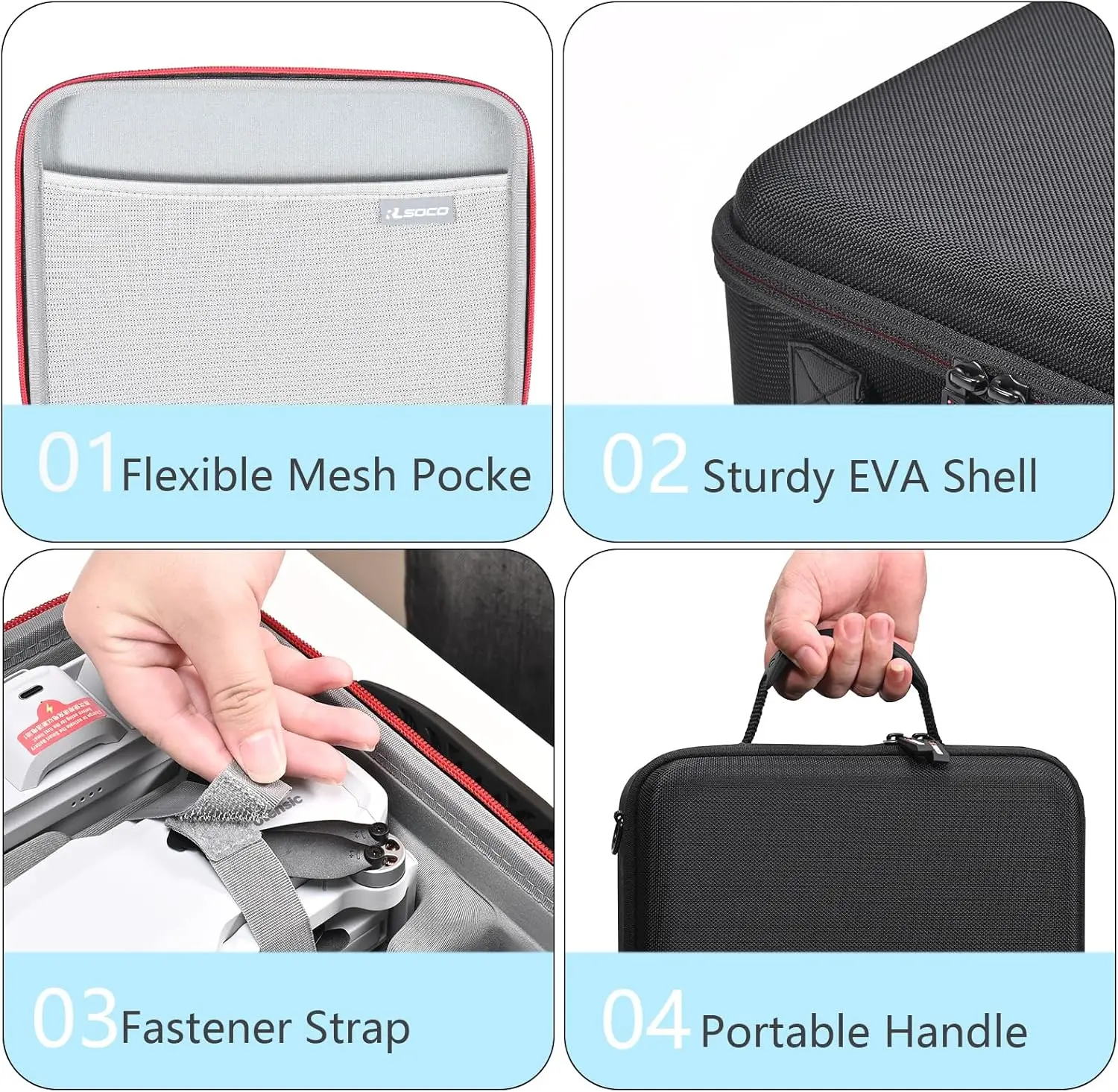 Shanrya RC-opbergtas, Nylon UAV-opbergtas Afneembare Schouderriem Afneembare Schouderriem RC Organizer Voor Air 2s Voor Buitenreizen