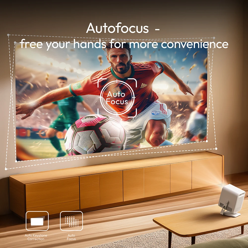 VEVSHAO A15 Auto Focus Android13 4K Projector مع W...