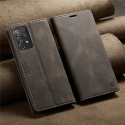 Magnetic Flip Leather Wallet Phone Case with Card Holder - Samsung A06 (4G 5G) (Coffee)