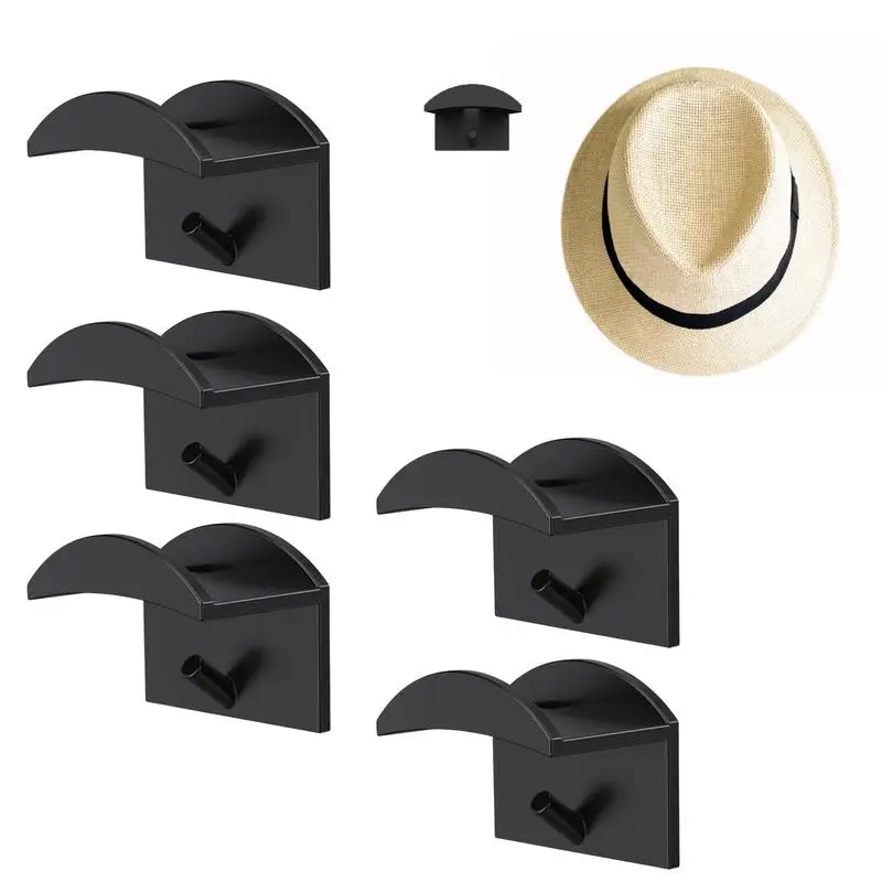 

Baseball Hat Wall Hook 5pcs Baseball Hat Wall-Mounted Hangers Household Organization Jewelry Stand For Baseball Hat Sun Hat