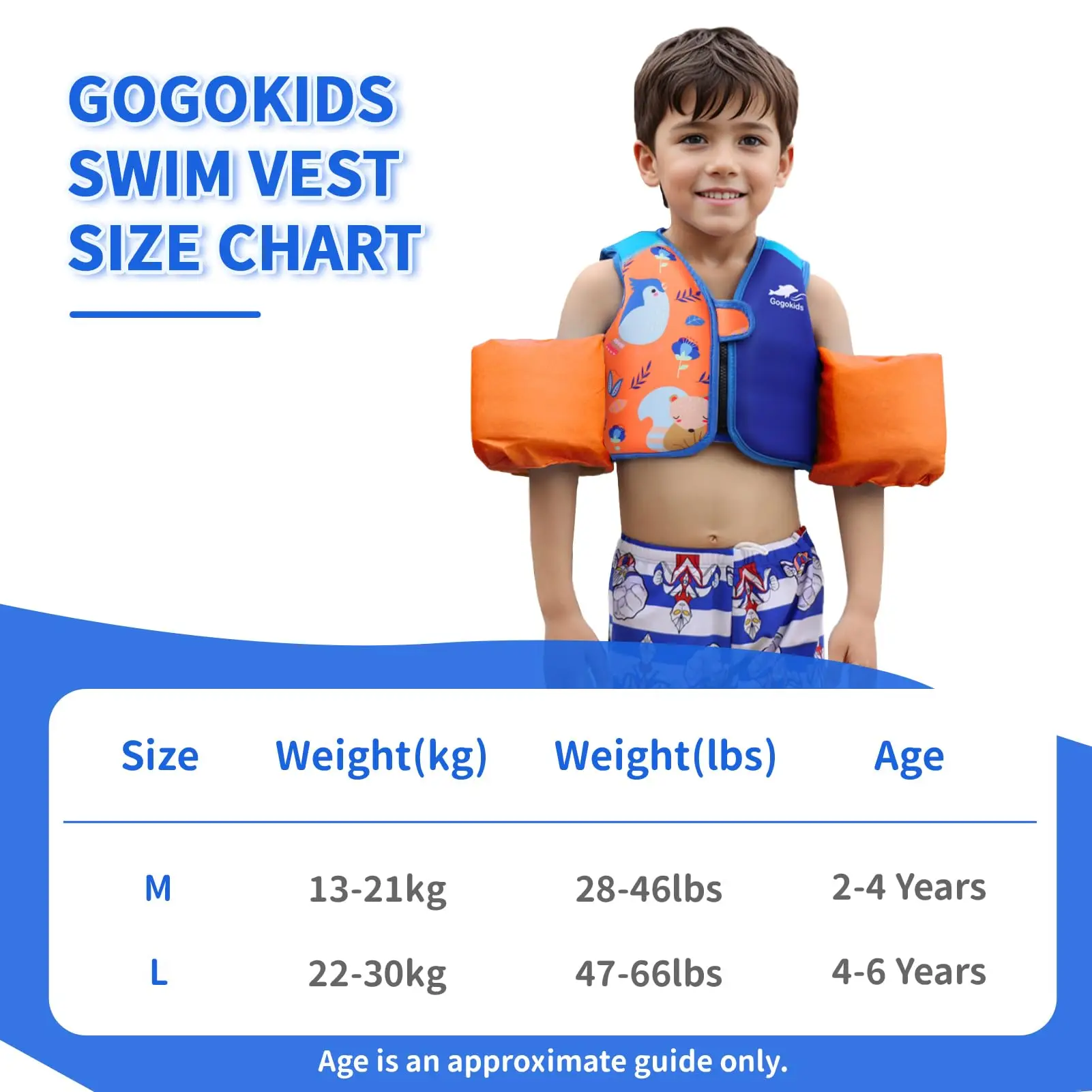 Toddler Floaties Kids Swim Vests for Girls and Boys Pool Float Jackets with Arm Water Wings for 2-6 Year Old Children 6