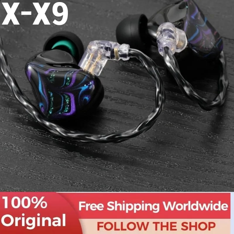 

XSL X9 1DD+1BA IEM In-Ear qdc Monitor Earphones Dual-Driver Hybrid HiFi Headphone Starry Sky Panels IE300 IE600 IE900 SE946