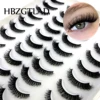New 20 Pairs cat eye Eyelashes Natural 3D Mink Lashes Fluffy Volume Mink False Eyelashes Cruelty Free Wispy Lashes Makeup Cilios 1