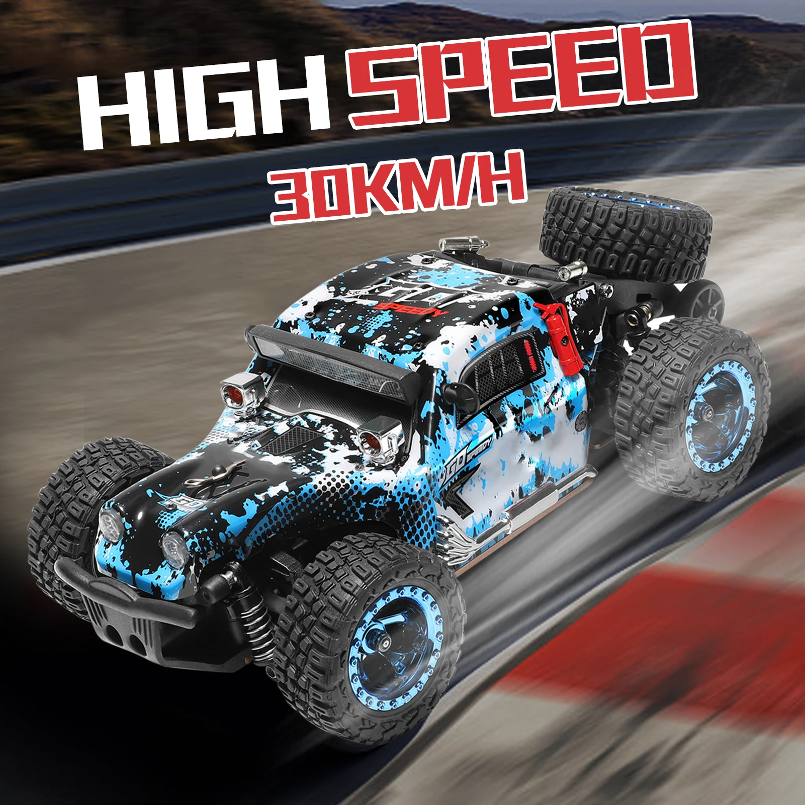 Wltoys 284161 1:28 4wd-子供用ライト付き車,ラジコンオフロード