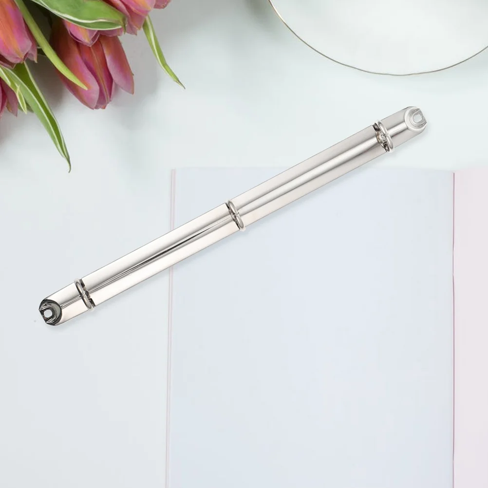 

2Pcs A4 Binder Clip 3 Rings Binder Metal Binder Loose Leaf Binders for Office Loose Leaf Notebook