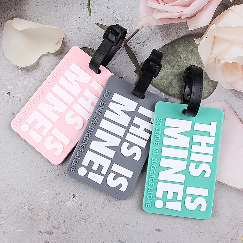 

Fashion Creative Letter Cute Travel Accessories Luggage Tags Suitcase Cartoon Style Silicon Portable Travel Label