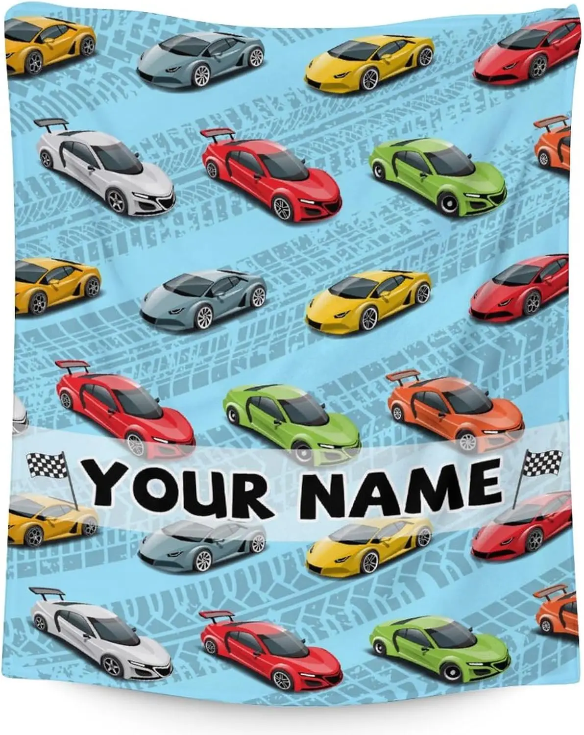 

Custom Race Car Blanket Gifts Cute Throw Blanket Cozy Warm Plush Lightweight Throw Blanket All-Season for Couch Sofa Bed
