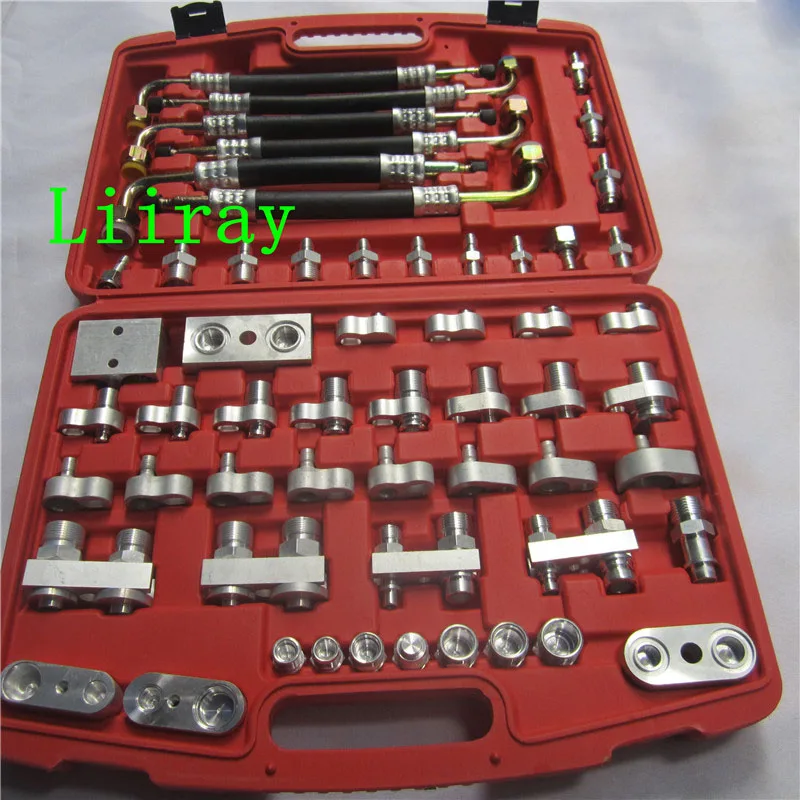 AUTO AC Leak detection fitting/adaptor manifold tools for Automotive Air Conditioning compressor/condenser/evaporator
