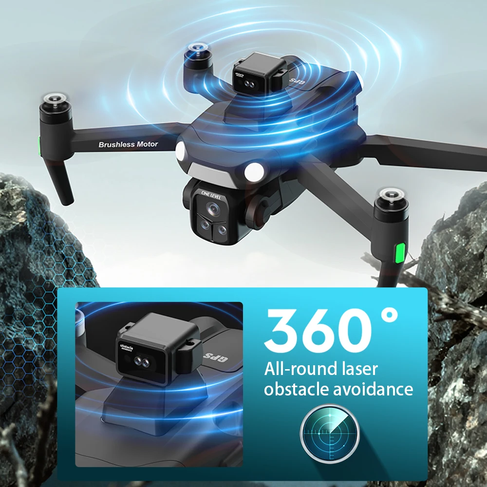 Nuovo originale A1R GPS Drone 4K Professionale 8K HD Doppia Fotocamera Motore Brushless 5G WIFI FPV Pieghevole RC Quadcopter Elicottero giocattoli - immagine 2