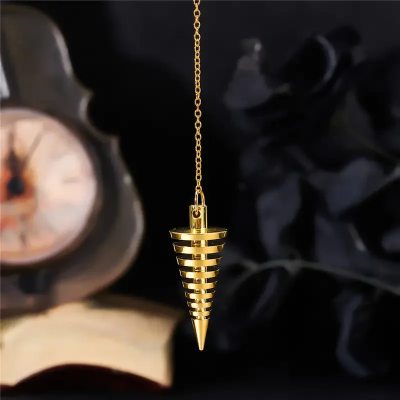 pendulo adivinación profesional isis cobre de Metal de cobre 100% para adivinación, colgante espiritual de Reiki, respuestas metafísicas, lanzadera radiestesia testigo metalico egipcio esoterismo y brujería articulos 1