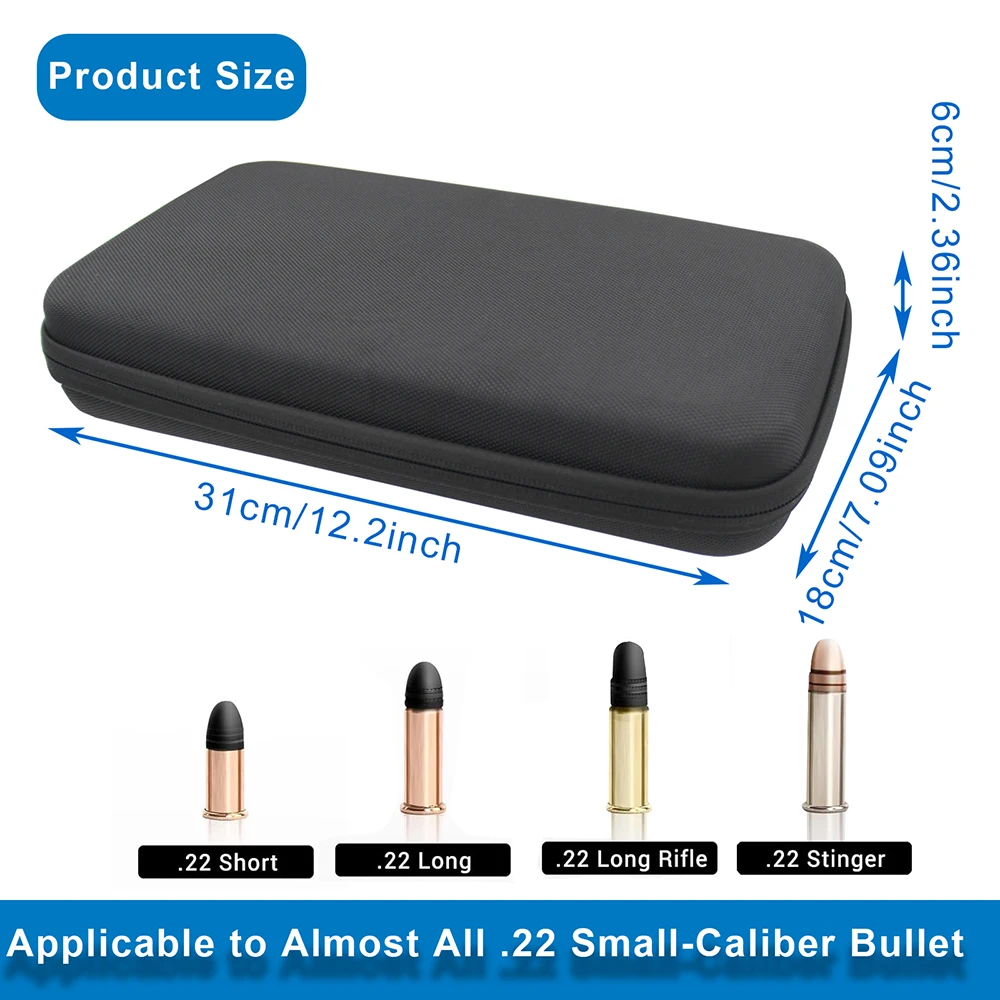 .223/5,56 9mm 12GA.22LR Box Munition Beutel Outdoor Munition Box Kugel Halter Tasche Patrone Lagerung Fall für Jagd Schießen – Detail 5