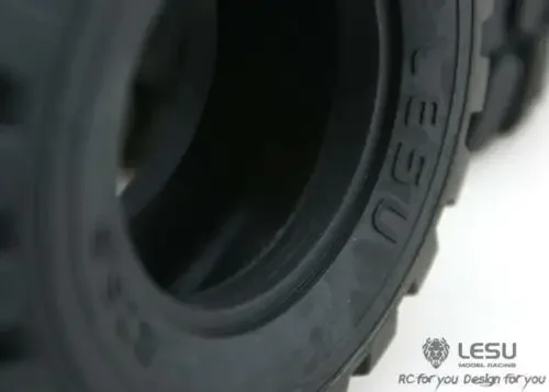 In Stock LESU Diameter 45Mm Height Wheel Rubber Tyres 110Mm for Remote Control Toys 1/15 Hydraulic Loader RC Car Parts TH02037