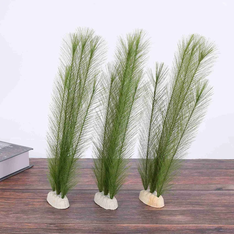 Aquarium Decorations Fish Tank Artificial Green Water Plants Silk Fabrics Plastic Non-Toxic