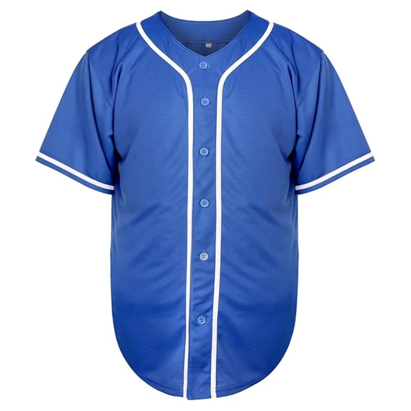 Baseball T-shirt Mens Sportswear Hip Hop Loose Tops Blank Shirt Short Sleeve Sports Baseball Jersey