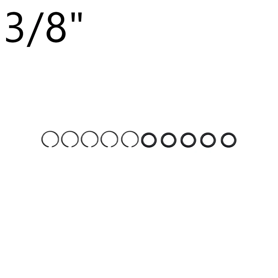 TAODAN 10 Anelli Di Fissaggio Per Avvitatore A Percussione 1/2" – Kit O-Ring In Gomma E Acciaio Per Chiavi Elettriche E Pneumatiche - 2