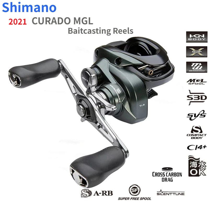 SHIMANO-CURADO MGLフィッシングリール、ロープロファイルベイト