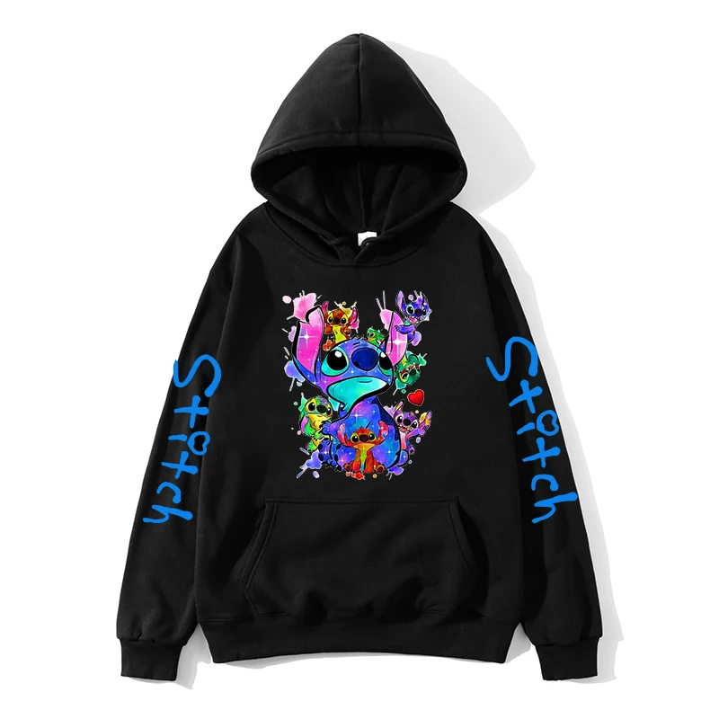 후드 Y2k 90s 스티치 디즈니 까마귀 남성 여성 운동복 키즈 소년 소녀 하라주쿠 streetwear 스웨터 Stich