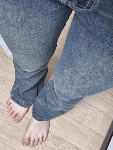 Women's Korean Y2K Bell Bottom Streetwear Denim photo review