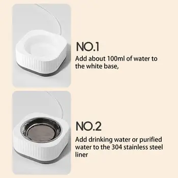 Pet Heated Water Bowl 35-40 Cat Dog Thermostatic Heating Water Dispenser with Removable Bowl Pet Drinking Supplies for Cold 5