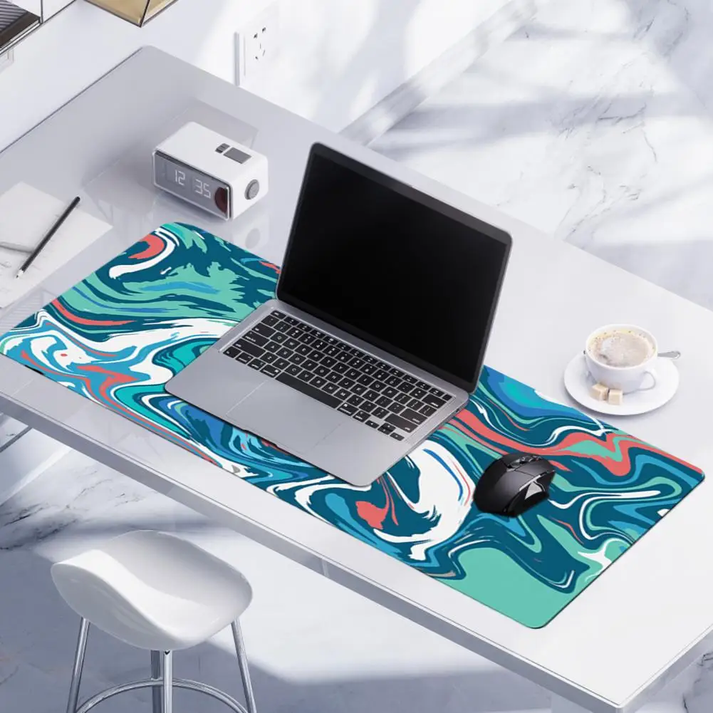 

Desk Mouse Pad Waterproof Foldable Gaming Mouse Pad with Abstract Print Non-slip Natural Rubber Laptop Mousepad for Computer