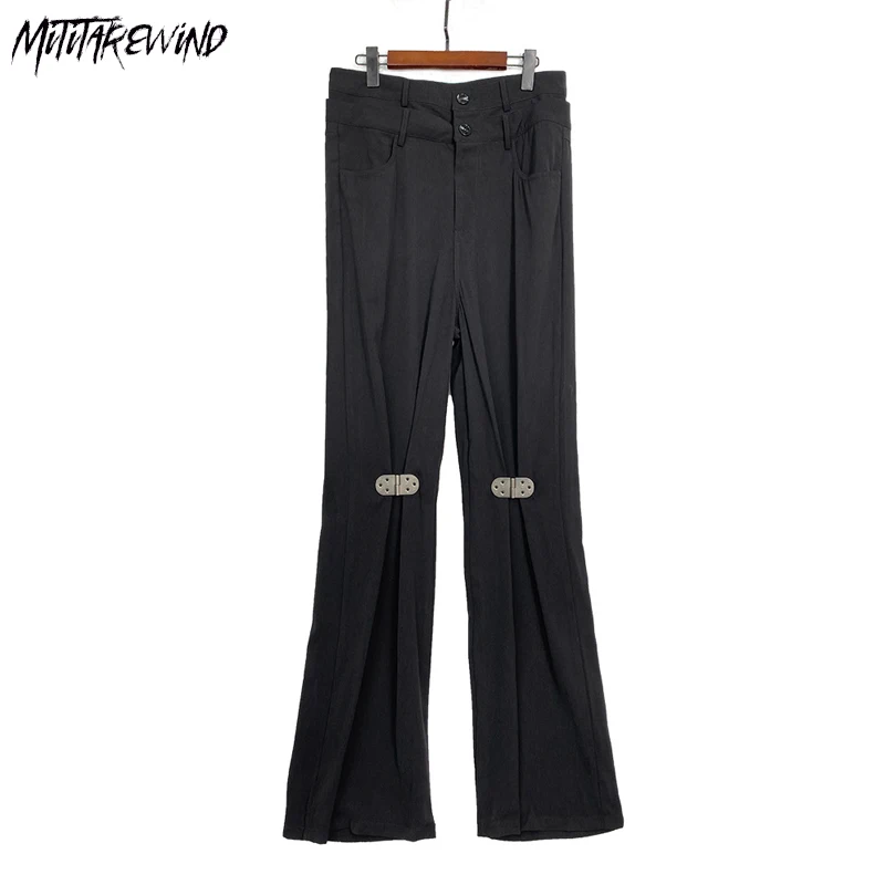 

2023 Casual Loose High Waist Trousers for Men Fashion New Streetwear Wide Leg Bagy High Street Personality Cargo Male Pants