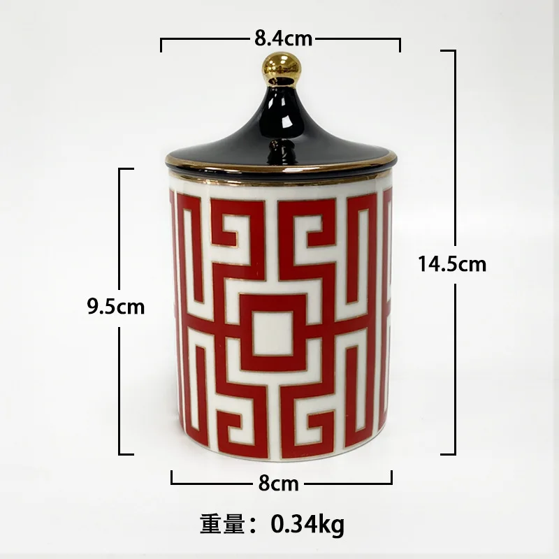 Ceramic Storage Jar Home Scented Candle Bottle Wedding Candy Gift Jar Cosmetic Jewelry Storage Bottle Decor