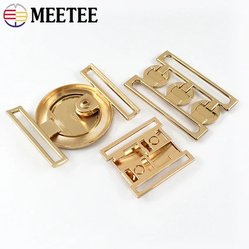 Metal Belt Buckle Women Coat Decorative Clasp OverCoat Button Garment Hook Buckles DIY Bags Replacement Accessories 1/2/3/4/5Pcs