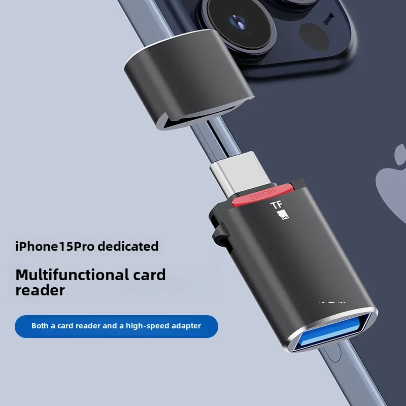 USB 스틱 플래시 드라이브 하드 디스크, 아이폰 15 호환 Tf 카드 리더기, USB 3.0 C 타입 데이터 전송, 휴대폰 어댑터