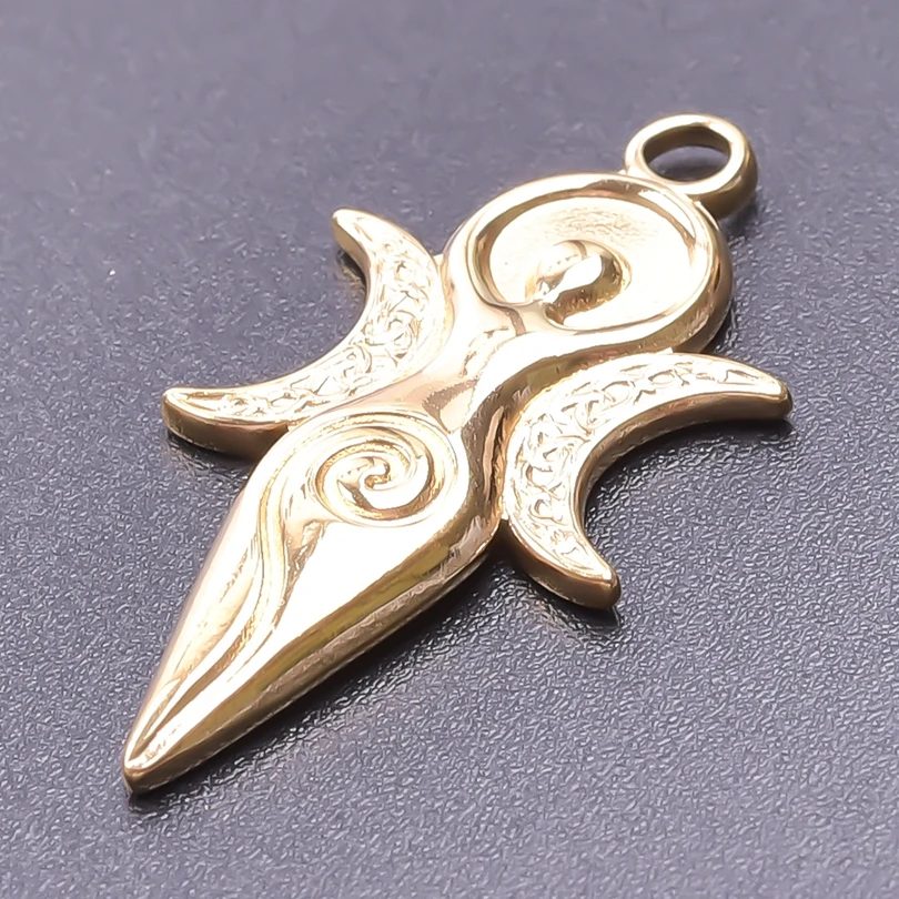 5 개/몫 뉴 문 매력 대량 DIY 쥬얼리 만들기 용품에 대 한 스테인레스 스틸 펜 던 트 매력 없음 마녀 매듭 스타 액세서리