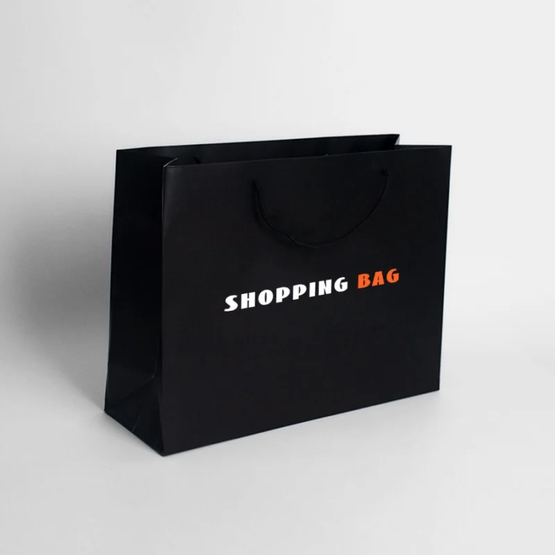 

Custom printing logo clothing gift cotton rope paper bag