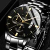 Fashion Men Stainless Steel Watch Luxury Calendar Quartz Wrist Watch Mens Business Watches for Man Clock Montre Homme