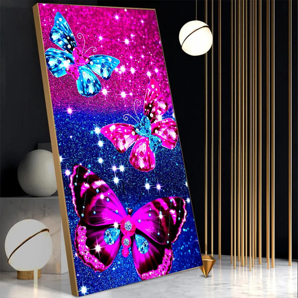 EverShine 5D Diamond Embroidery Animal Cat Diamond Art Painting Butterfly  DIY Hobby Mosaic Flower Children's Room Decor - AliExpress